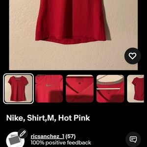 Nike Women's Bright Pink Short Sleeve Tee M